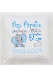 Set paturica si perna minky, Elefantel, personalizate, diverse culori