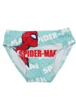 Slip de baie baieti, poliester, Spider Man, turcoaz cu alb