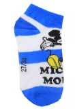 Sosete, 65% bumbac, Mickey Mouse, albastru cu alb