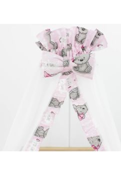 Baldachin voal , It is a Girl, roz, 300x160 cm
