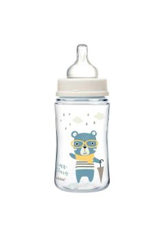 Biberon, anti colic, Bonjour Paris, crem, +3 luni, 240 ml