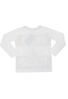 Bluza baieti, bumbac, Mickey 28, alba