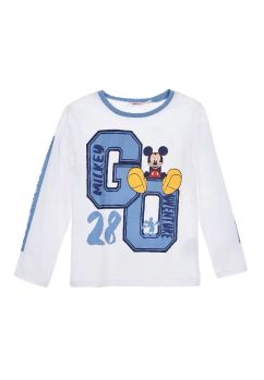 Bluza bumbac, ML, Go Adventure Mickey, alba