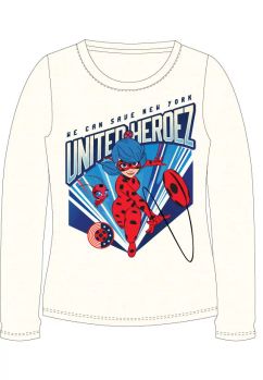 Bluza ML, bumbac, cu imprimeu, United Heroez, Lady Bug, crem