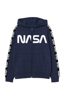 Bluza trening, bumbac, Nasa, bleumarin