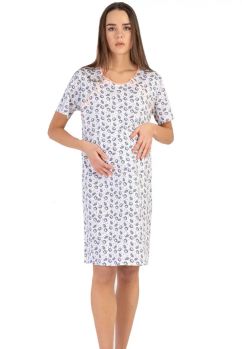 Camasa pentru alaptat, bumbac, arici si inimioare, multicolor