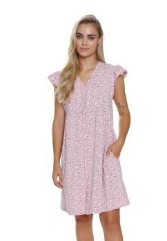 Camasa pentru alaptat, bumbac, Daisy flowers, roz