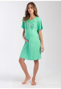 Camasa pentru alaptat, bumbac, Grow positive thoughts, verde