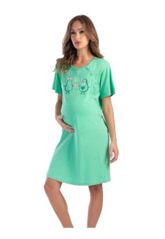 Camasa pentru alaptat, bumbac, Grow positive thoughts, verde