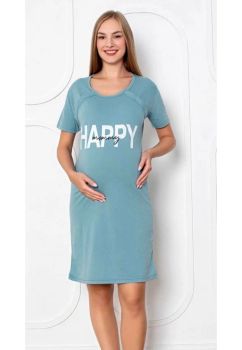 Camasa pentru alaptat, Ina, Happy mommy, bumbac, verde