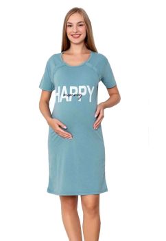 Camasa pentru alaptat, Ina, Happy mommy, bumbac, verde