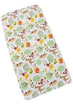Cearceaf patut, Bufnite si Caprioare, multicolor, 120x60 cm