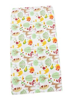 Cearceaf patut, Bufnite si Caprioare, multicolor, 120x60 cm