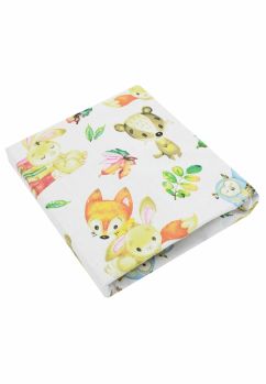 Cearceaf patut, bumbac, Owls, 120x60 cm, multicolor