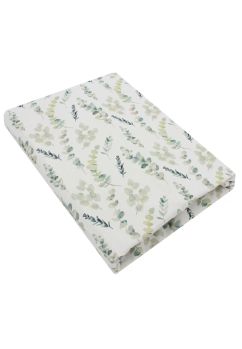 Cearceaf Prichindel, bumbac, Flori de eucalipt, 120x60 cm, multicolor