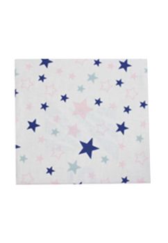 Cearceaf Prichindel, patut, alb cu stelute colorate, 120x60 cm