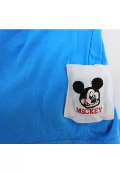 Compleu bebe, 2 piese, Mickey Mouse, alb cu albastru