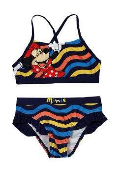 Costum de baie 2 piese, 82% poliester, Minnie Mouse, bleumarin