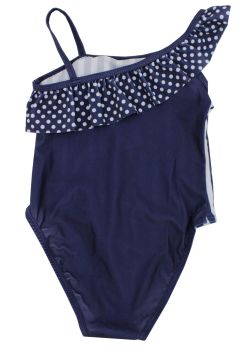 Costum de baie, intreg, Minnie Mouse, bleumarin cu dungi albe