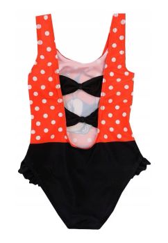 Costum de baie intreg, Minnie Mouse, rosu cu buline