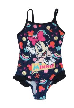 Costum de baie intreg, poliester, Hawuaii, Minnie Mouse, bleumarin