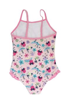 Costum de baie intreg, poliester, Hawuaii, Minnie Mouse, roz