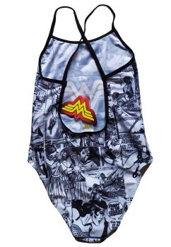 Costum de baie intreg, Wonder Woman, negru