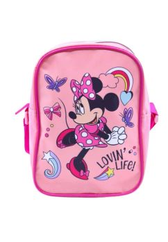 Geanta de umar din poliester, Minnie, Loving life, roz, 21x15x8 cm.