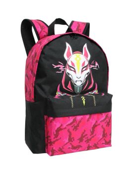 Ghiozdan, Fortnite Max, negru cu roz, 43 x 13 x 31 cm