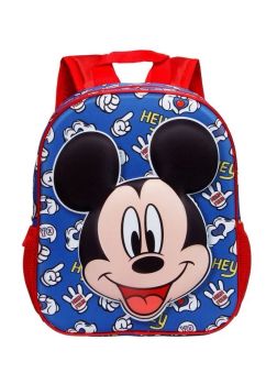 Ghiozdan poliester, 3D, Hey Mickey Mouse, albastru, 31 x 26 x 11 cm