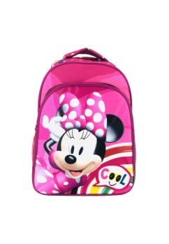 Ghiozdan poliester, Cool Minnie, roz inchis, 42 x 17 x 30 cm