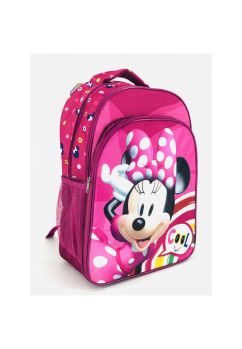 Ghiozdan poliester, Cool Minnie, roz inchis, 42 x 17 x 30 cm