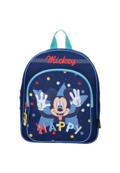 Ghiozdan poliester, Happy Mickey, bleumarin, 31 x 25 x 9 cm