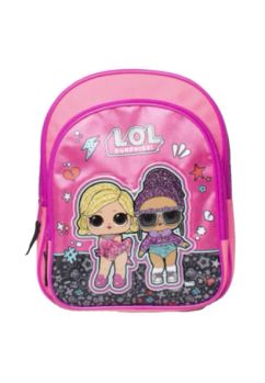 Ghiozdan poliester, Lol glam on, roz, 30 x 10 x 25 cm