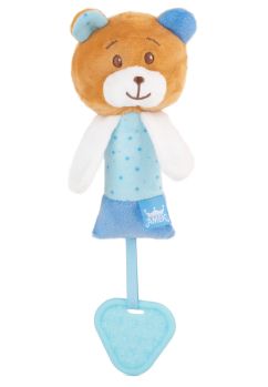 Jucarie din plus, Bip bip, Ursulet, albastru, 14 cm