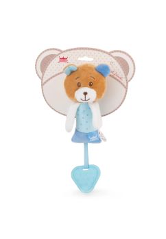 Jucarie din plus, Bip bip, Ursulet, albastru, 14 cm