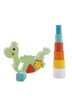 Jucarie educativa, 2 in 1, Eco plastic, Dino, multicolor, +2 ani