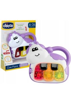 Jucarie muzicala, pian Chicco, vacuta, multicolor