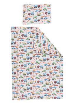Lenjerie 3 piese, Prichindel, cu masinute,120x60cm