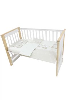 Lenjerie 3 piese, Prichindel, Ursulet sir crem,120x60cm