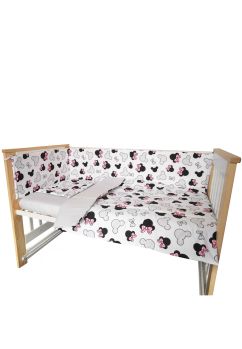 Lenjerie 5 piese, Prichindel, Minnie, gri, 140x70cm