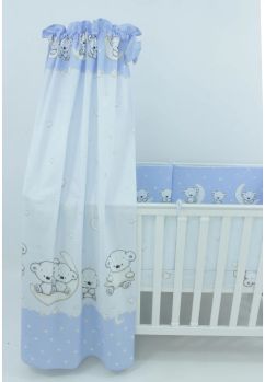 Lenjerie 6 piese, Prichindel, Ursulet sir albastru,120x60cm