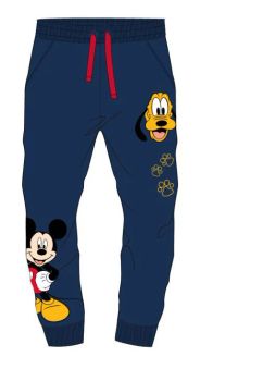Pantaloni trening grosi, 60% bumbac, Mickey si Pluto, bluemarin