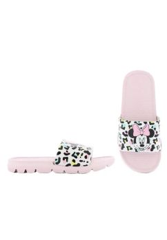 Papuci, Minnie Mouse, roz cu alb