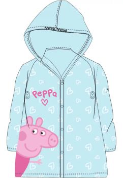 Pelerina fete de ploaie, PVC, Peppa Love, turcoaz