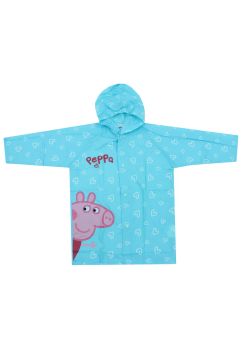 Pelerina fete de ploaie, PVC, Peppa Love, turcoaz