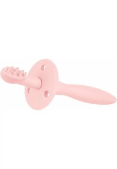 Periuta pentru dinti din silicon, Canpol, + 0 luni, roz