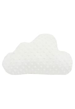 Perna minky, Lady, crem cu fundita roz, 40 x 25 cm