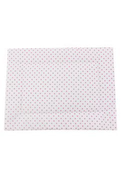 Perna slim, bumbac, buline roz, alb, 37 x 28 cm