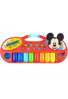 Pian electronic, mickey Mouse, cu 8 taste, rosu